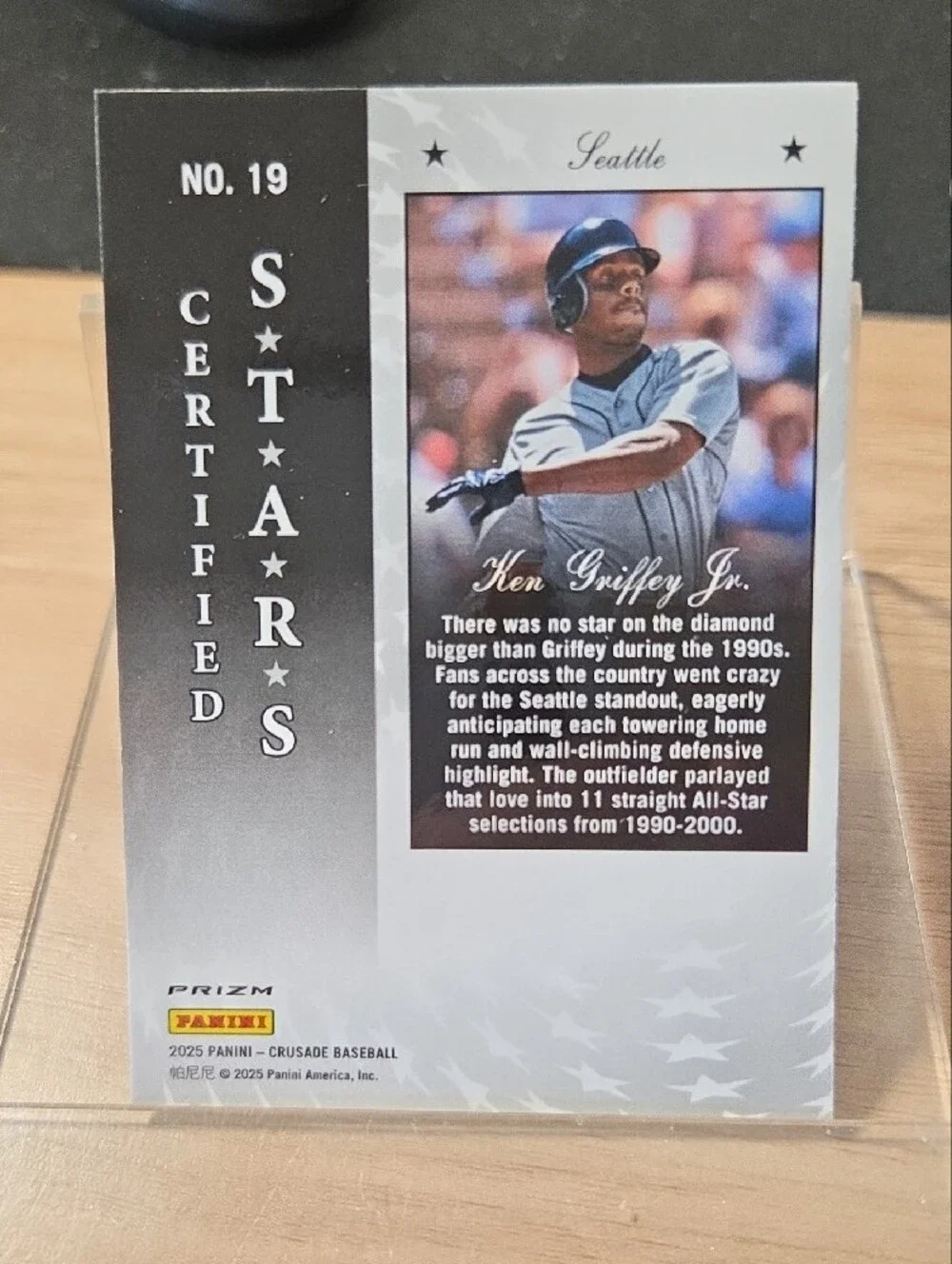 2025 Crusade Certified Stars  Ken Griffey Jr Baseball Card